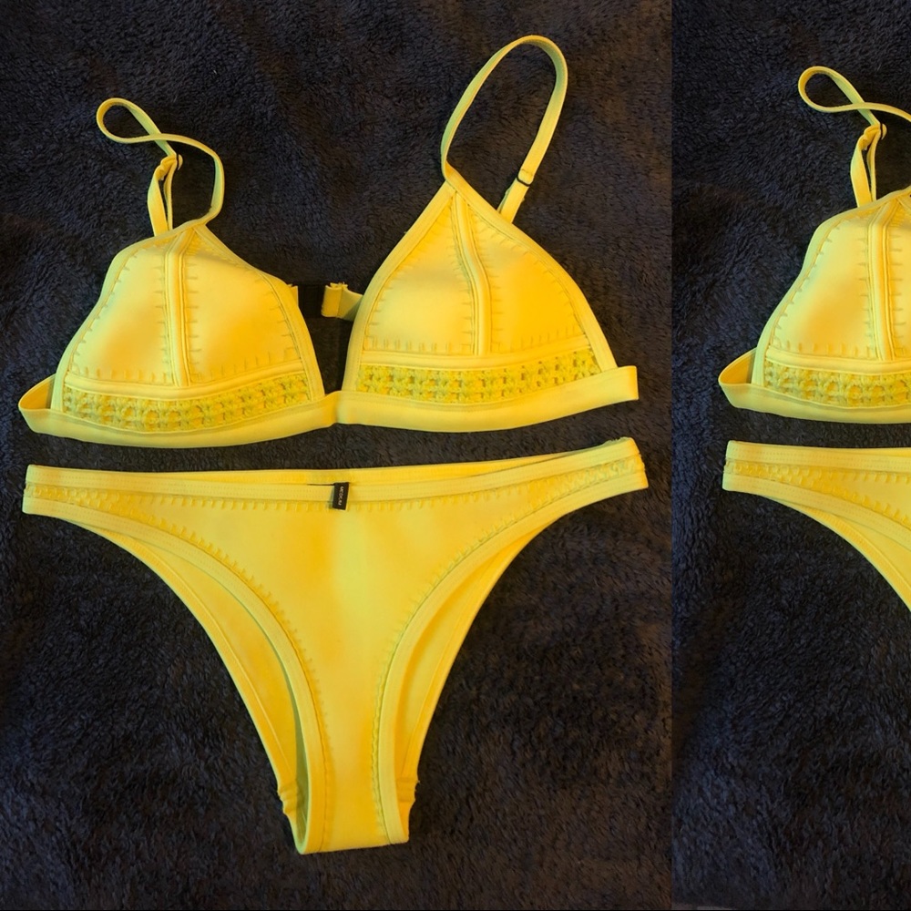 TRIANGL Yellow Triangle-Top Bikini